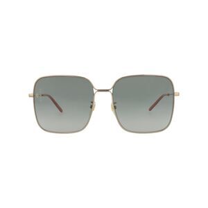 Gucci Square-Frame Metal Sunglasses Gold Womens